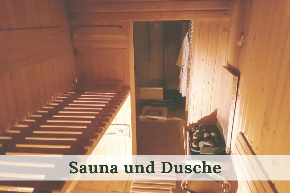 Sauna und Dusche