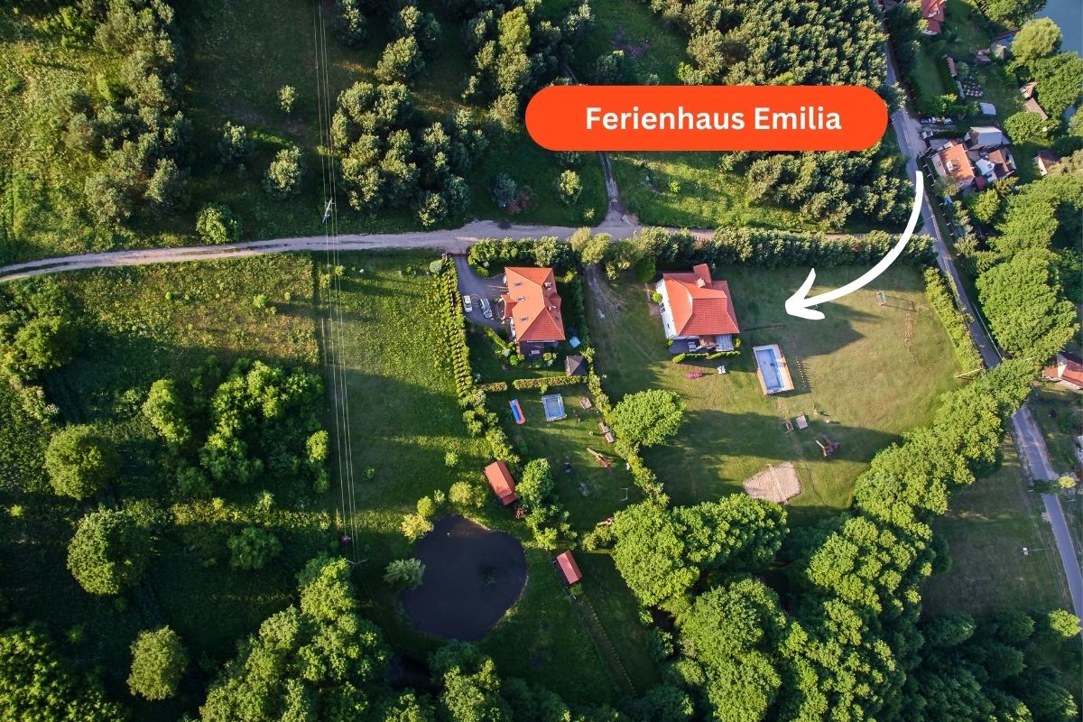 Ferienhaus Emilia - Luftaufnahme - Masuren