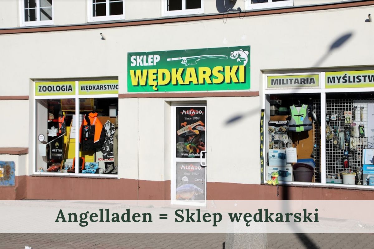 Lokaler polnischer Angelladen Sklep Wędkarski für den Kauf einer Angelerlaubnis in Masuren.
